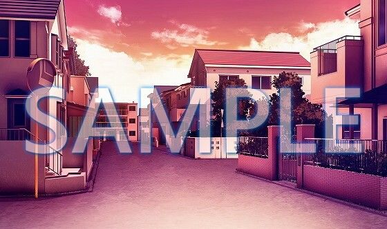 【背景素材】住宅街(6069_bg10)【時間差分あり】