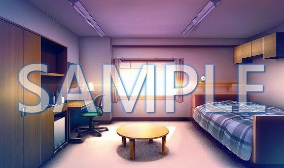 【背景素材】男子寮の部屋（6168_bg11）【時間差分あり】