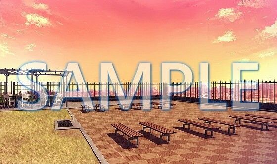 【背景素材】屋上(6175_bg06)【時間差分あり】