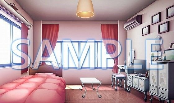 【背景素材】女の子の部屋(6175_bg08)【時間差分あり】