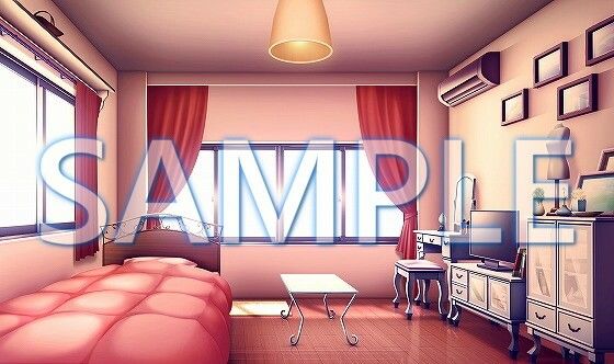 【背景素材】女の子の部屋(6175_bg08)【時間差分あり】