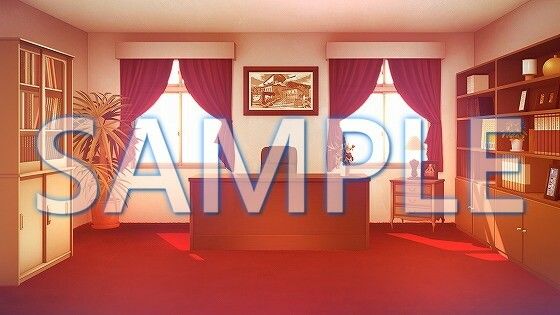 【背景素材】理事長室(1385_bg17)【時間差分あり】