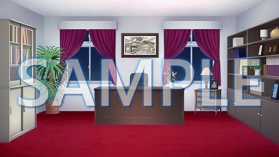 【背景素材】理事長室(1385_bg17)【時間差分あり】