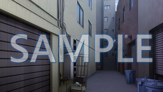 【背景素材】路地裏(1385_bg20)【時間差分あり】