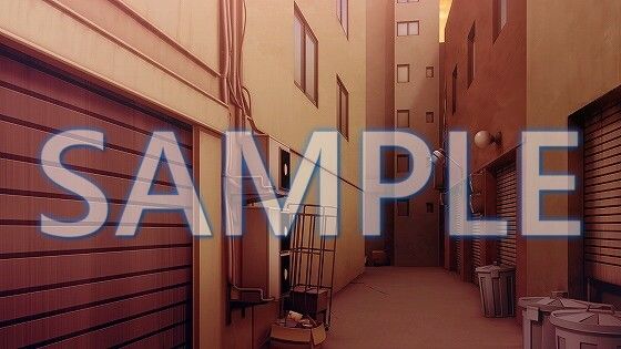 【背景素材】路地裏(1385_bg20)【時間差分あり】