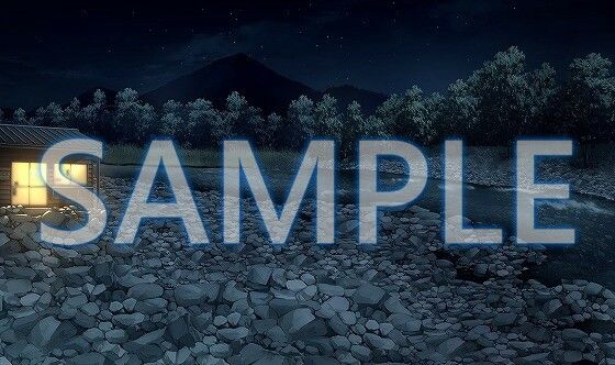 【背景素材】キャンプ場 河原(6229_bg06)【時間差分あり】