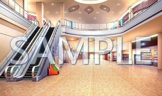 【背景素材】ショッピングモール(6229_bg14)【時間差分あり】