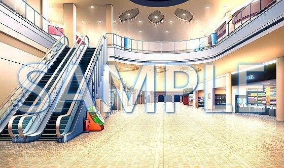 【背景素材】ショッピングモール(6229_bg14)【時間差分あり】