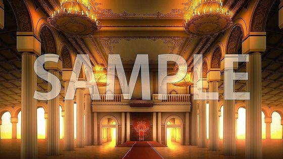 【背景素材】王宮 謁見の間(7004_bg15)【時間差分あり】