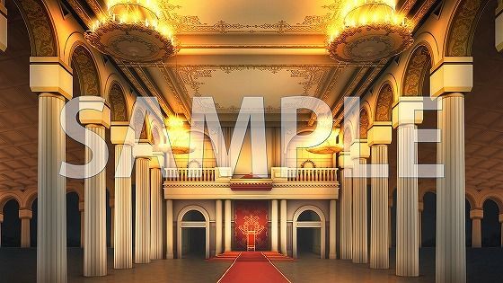 【背景素材】王宮 謁見の間(7004_bg15)【時間差分あり】