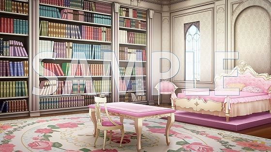 【背景素材】読書家の女の子の部屋(6267_bg10a)【時間差分あり】