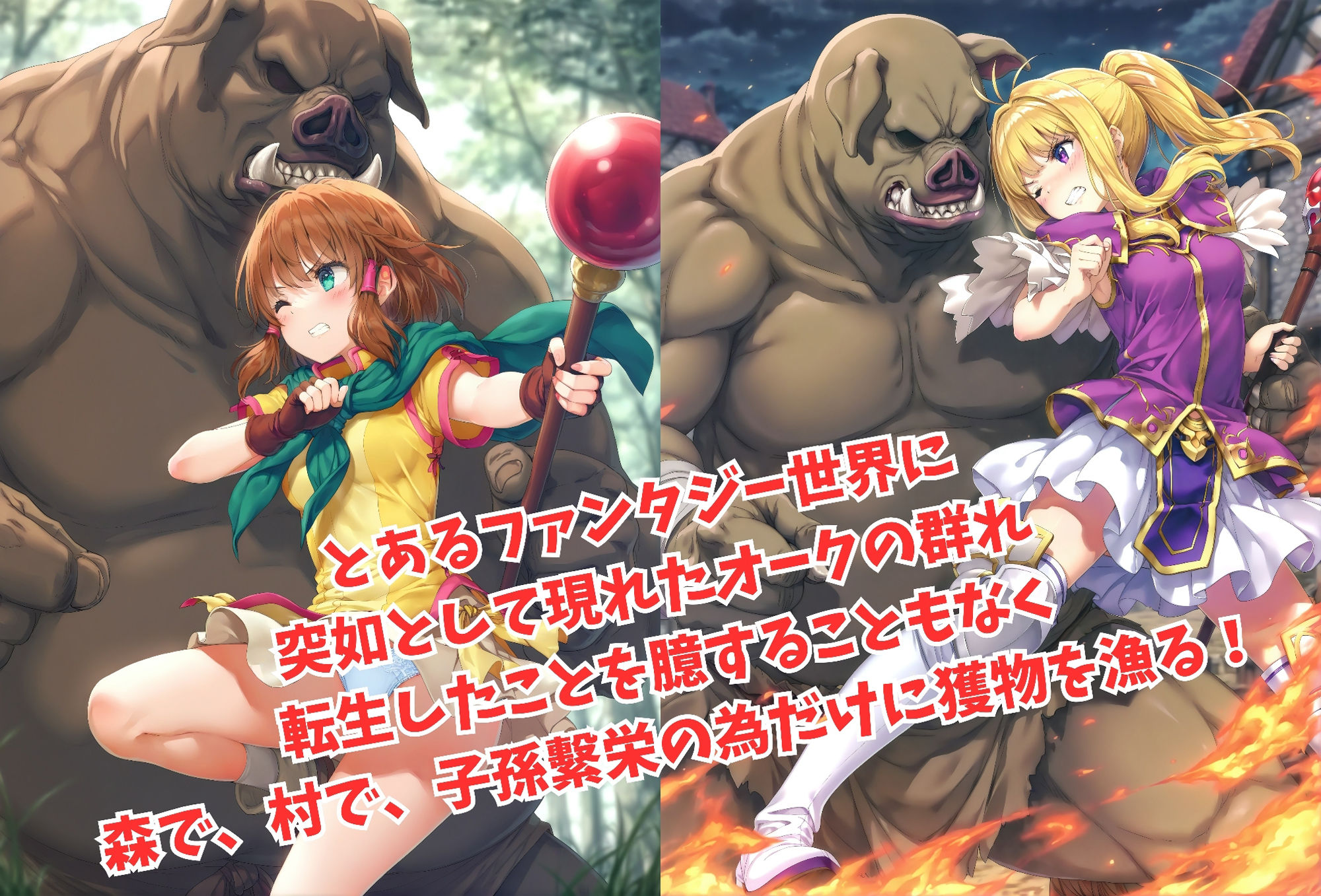 最強のエロオーク軍が異世界から現れたっ!