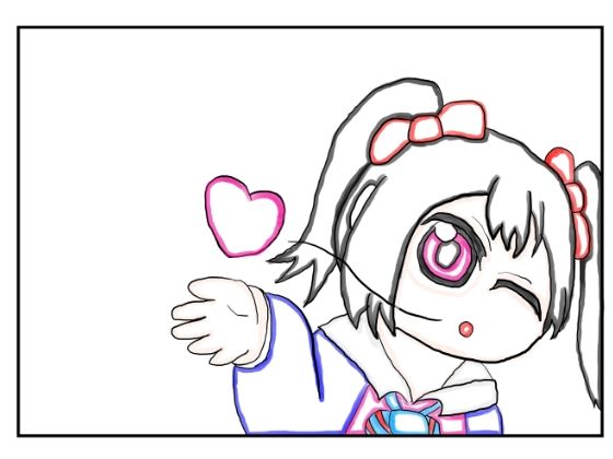 ラ◯ライブ!2コマ漫画「投げキッスでにこまき」