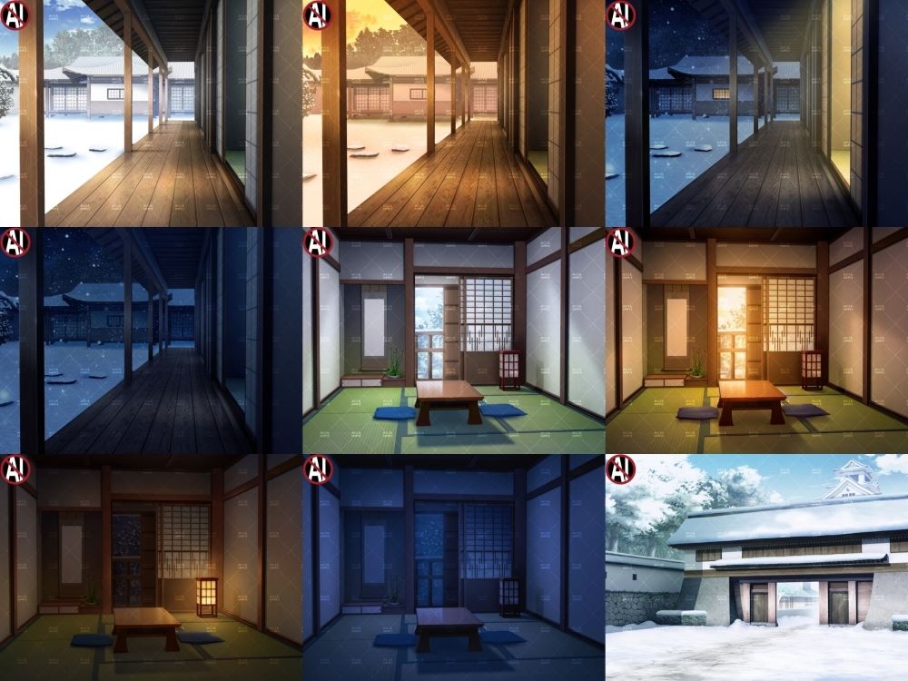 みにくる背景CG素材集『江戸編』part01（冬Boost）