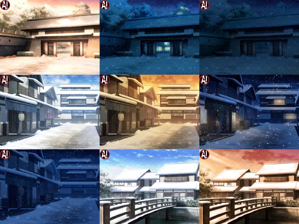 みにくる背景CG素材集『江戸編』part01（冬Boost）