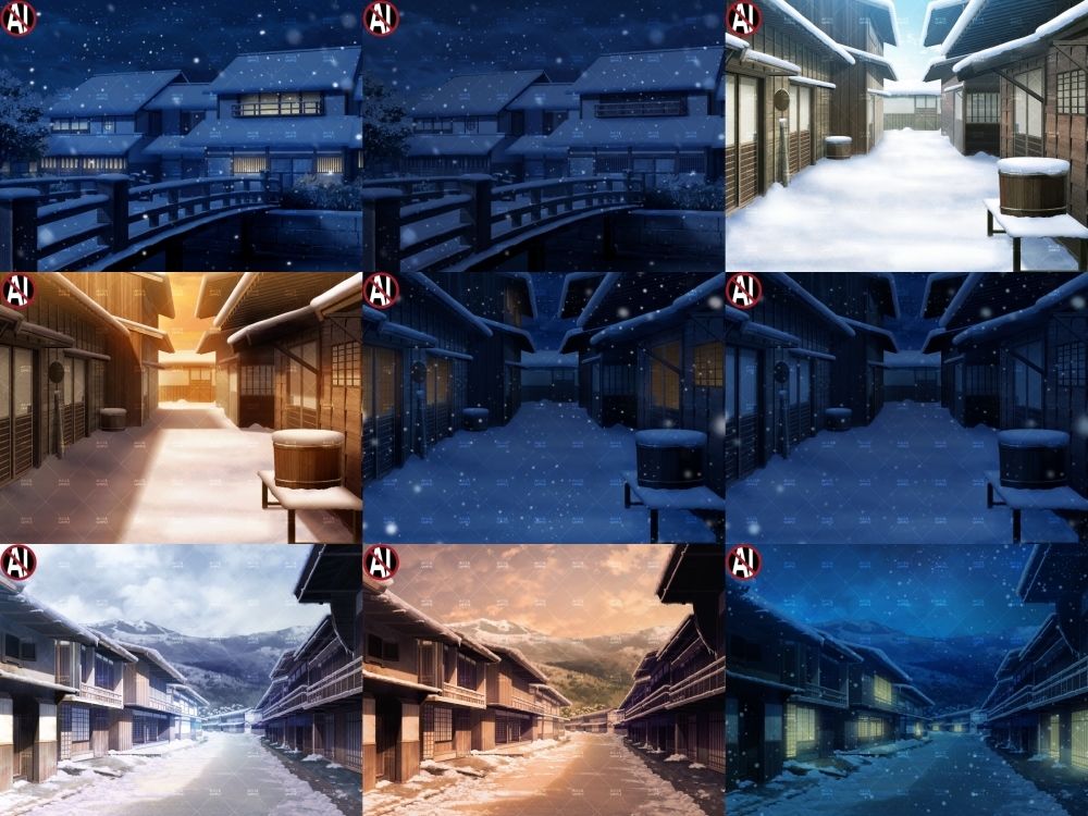 みにくる背景CG素材集『江戸編』part01（冬Boost）