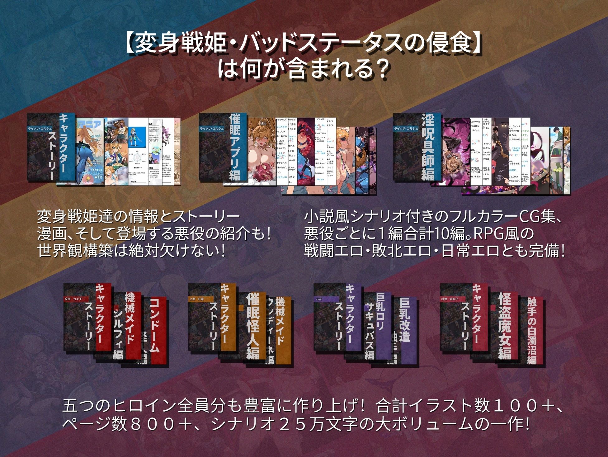 【基本CG100＋】変身戦姫・バッドステータスの侵食