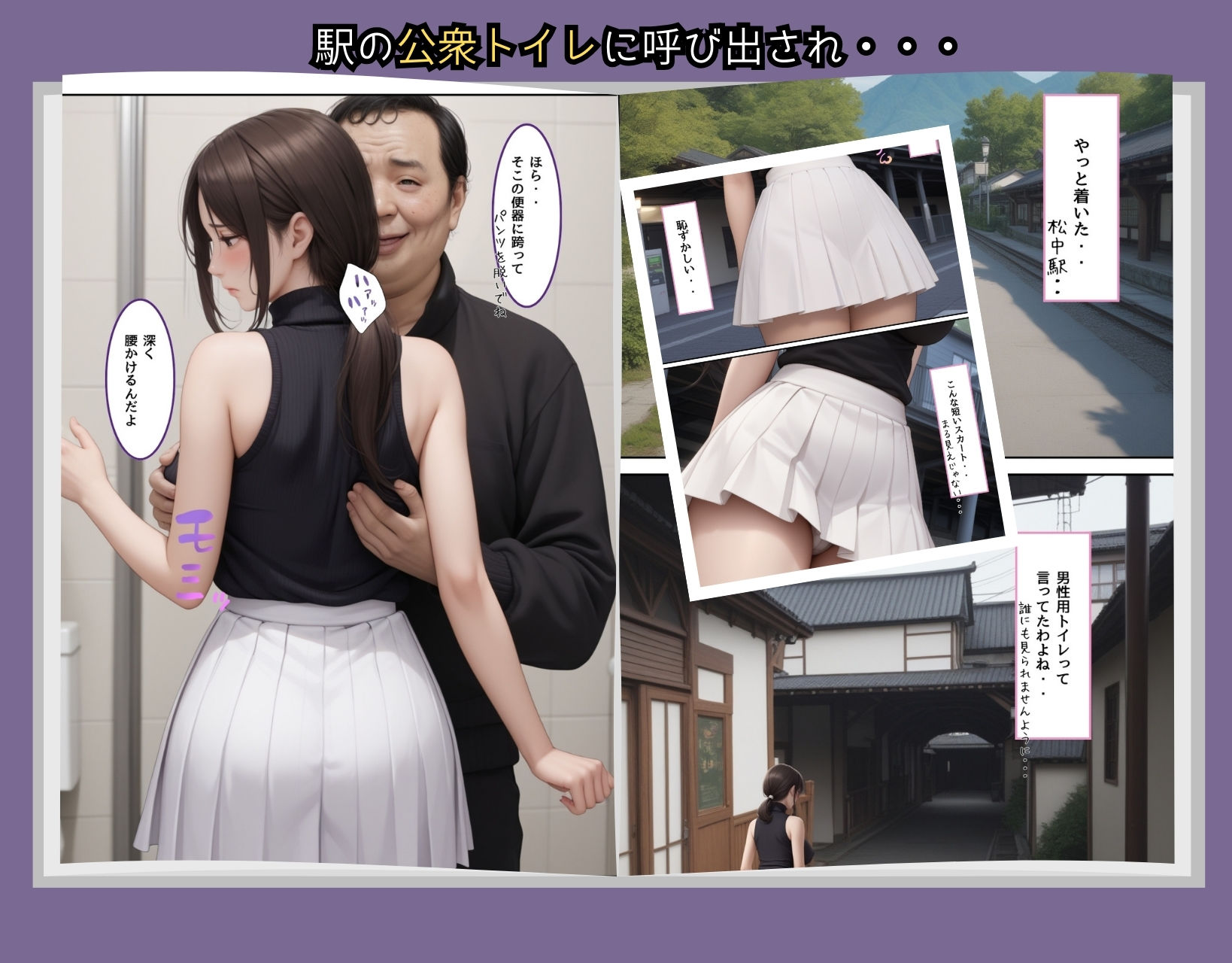 〜寝取られた妻と娘〜【公衆トイレで〇〇してウブな生娘にも強〇種付け編】