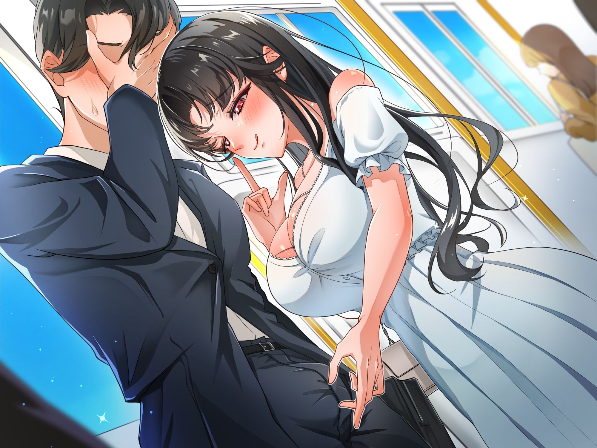 【痴女電車】朝から痴女って品定め〜気に入ったちんぽを持ち帰り〜