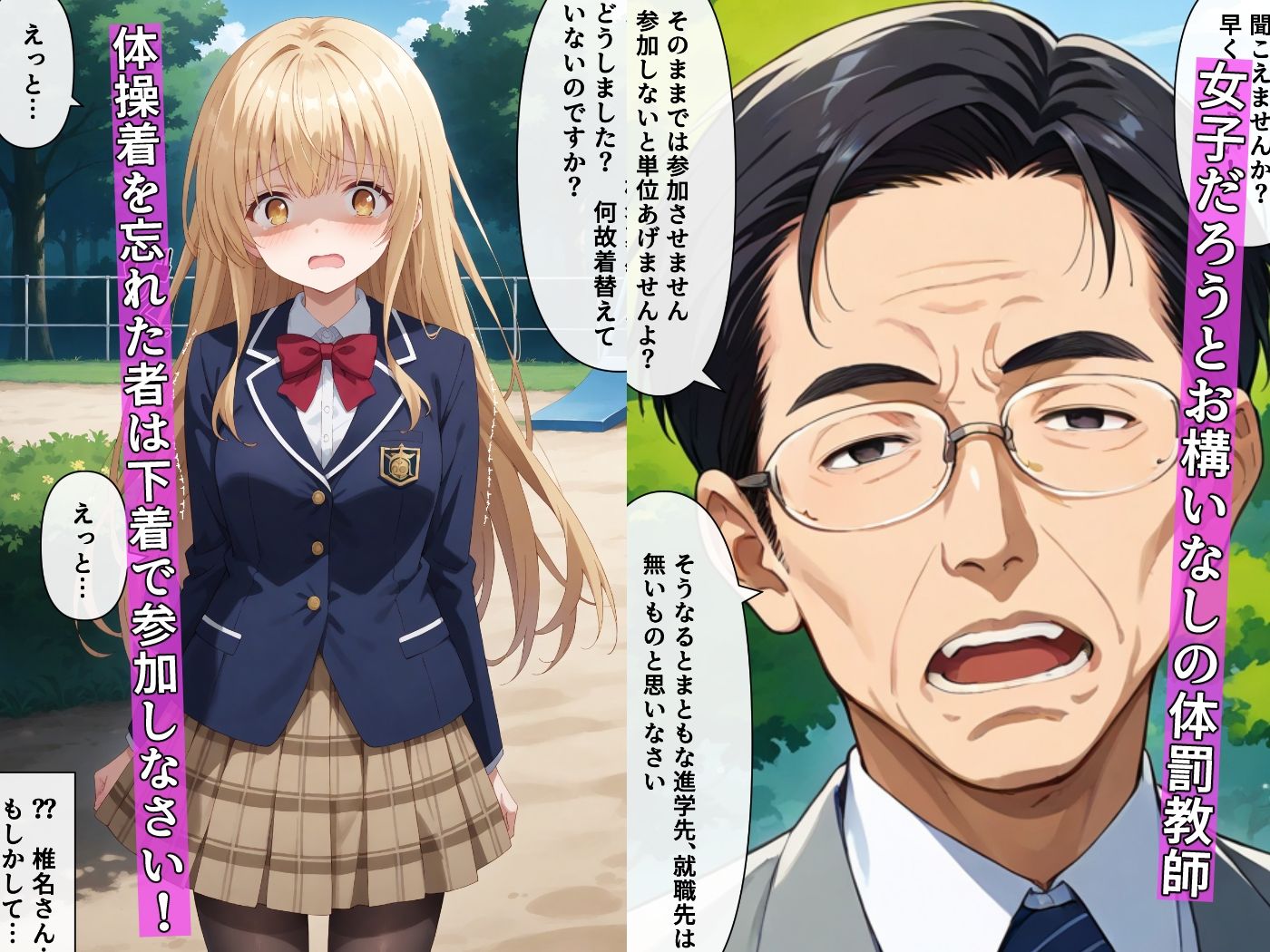 クラスメイトに全裸放尿を見られた椎名〇昼が当然脅される話