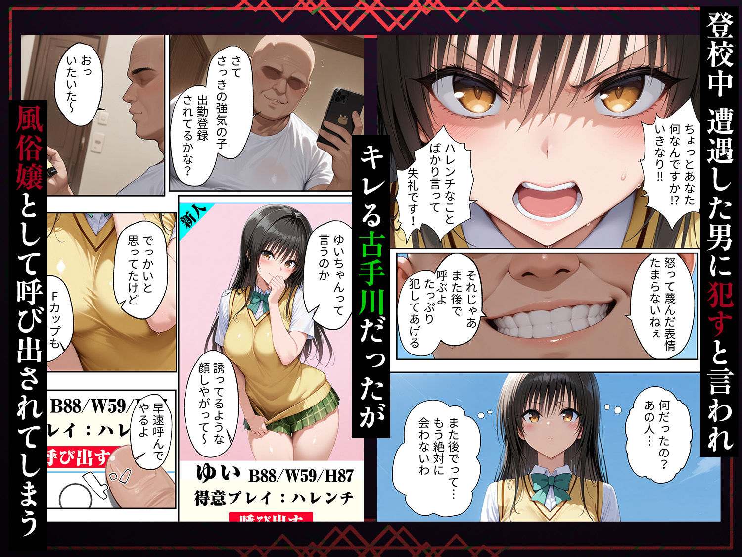 目が合っただけで風俗嬢にできるチート能力で古手川とモモを僕専用精液タンクにしてやった