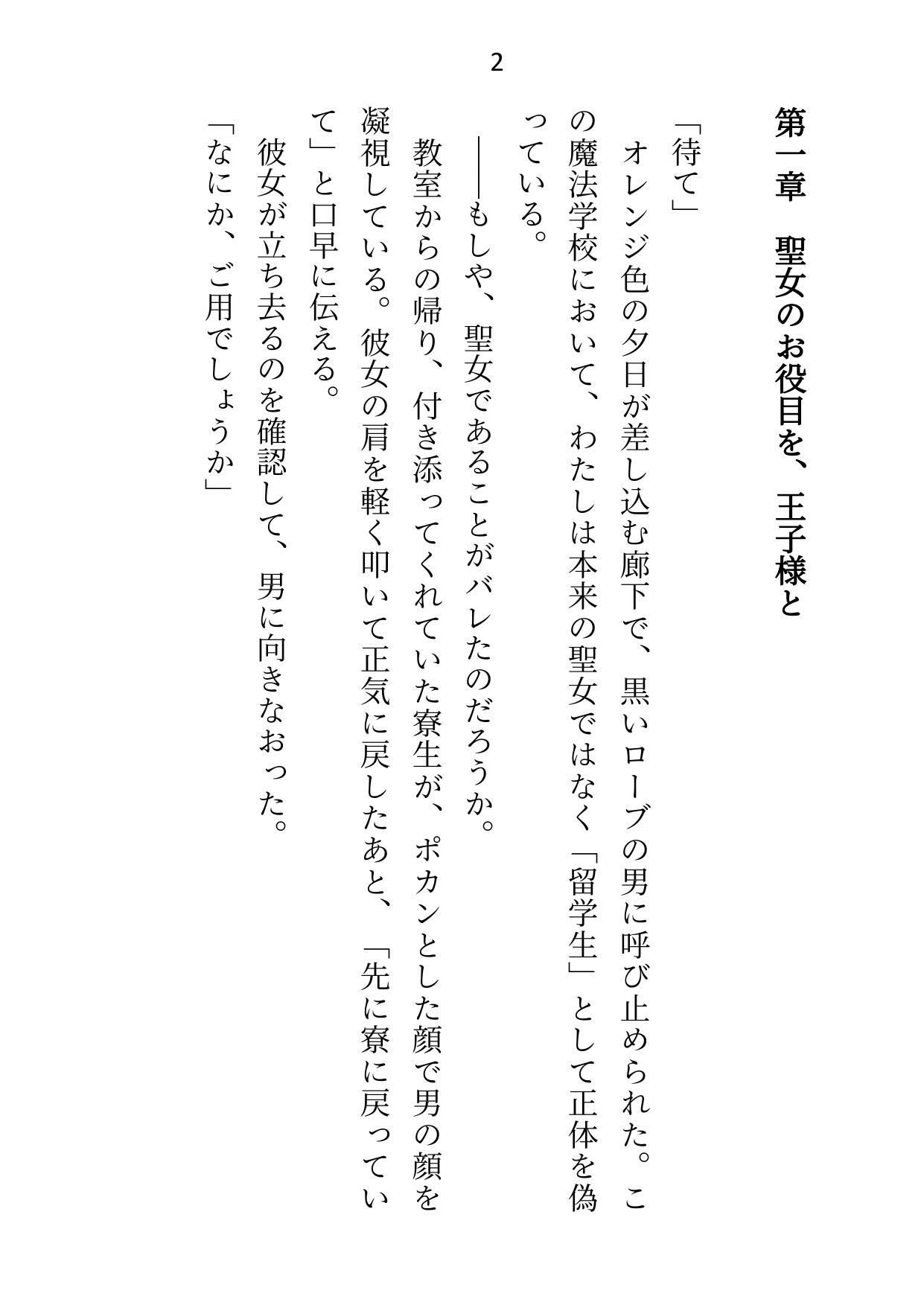 王子＆大魔法使い様と義務でセックスしてた召還聖女ですが世界を救ったのち、逃げてしまいました