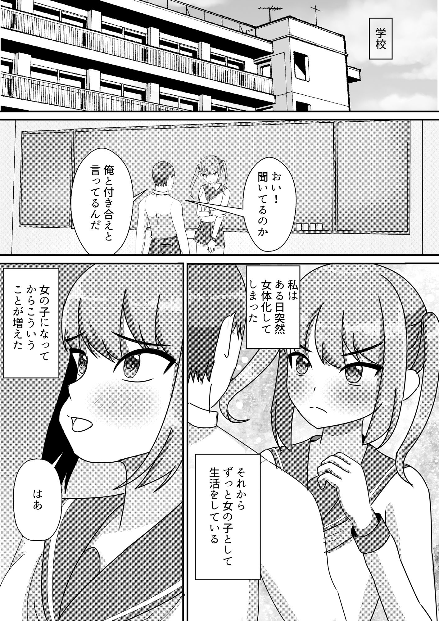 女体化して恋愛をする話