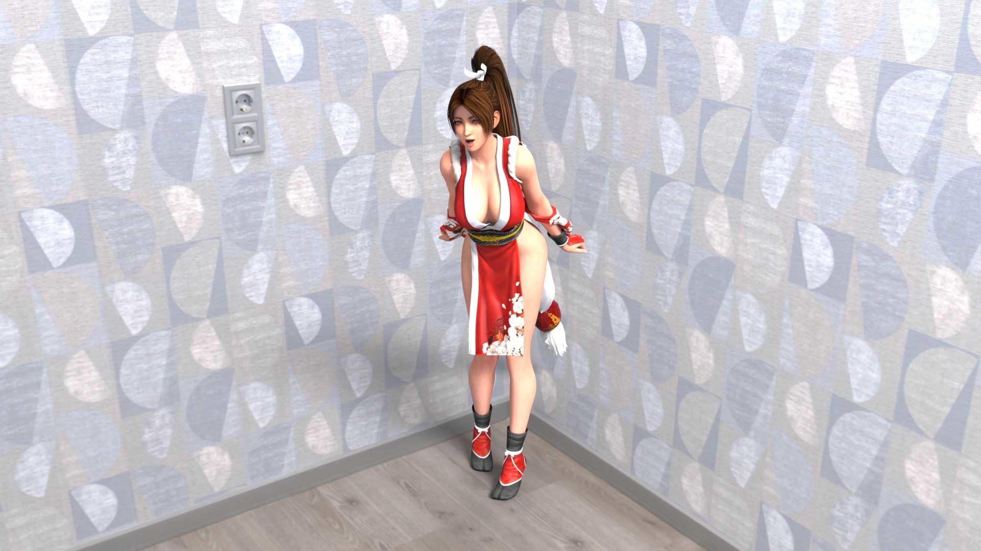 元祖セクシーくノ一『不知火舞』の丸出しおっぱいの乳揺れでヌキまくろう（セルフ・ユサユサ編）