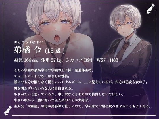 クールでボーイッシュな学園の王子様♀は僕への好きを隠せない【約1時間/処女/ラブラブ】