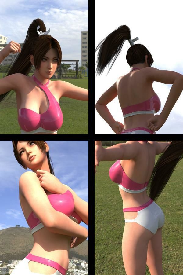 【TD100】元祖セクシー女性格闘家『不知火舞（しらぬいまい）』の学生服写真集SexyNinja-05