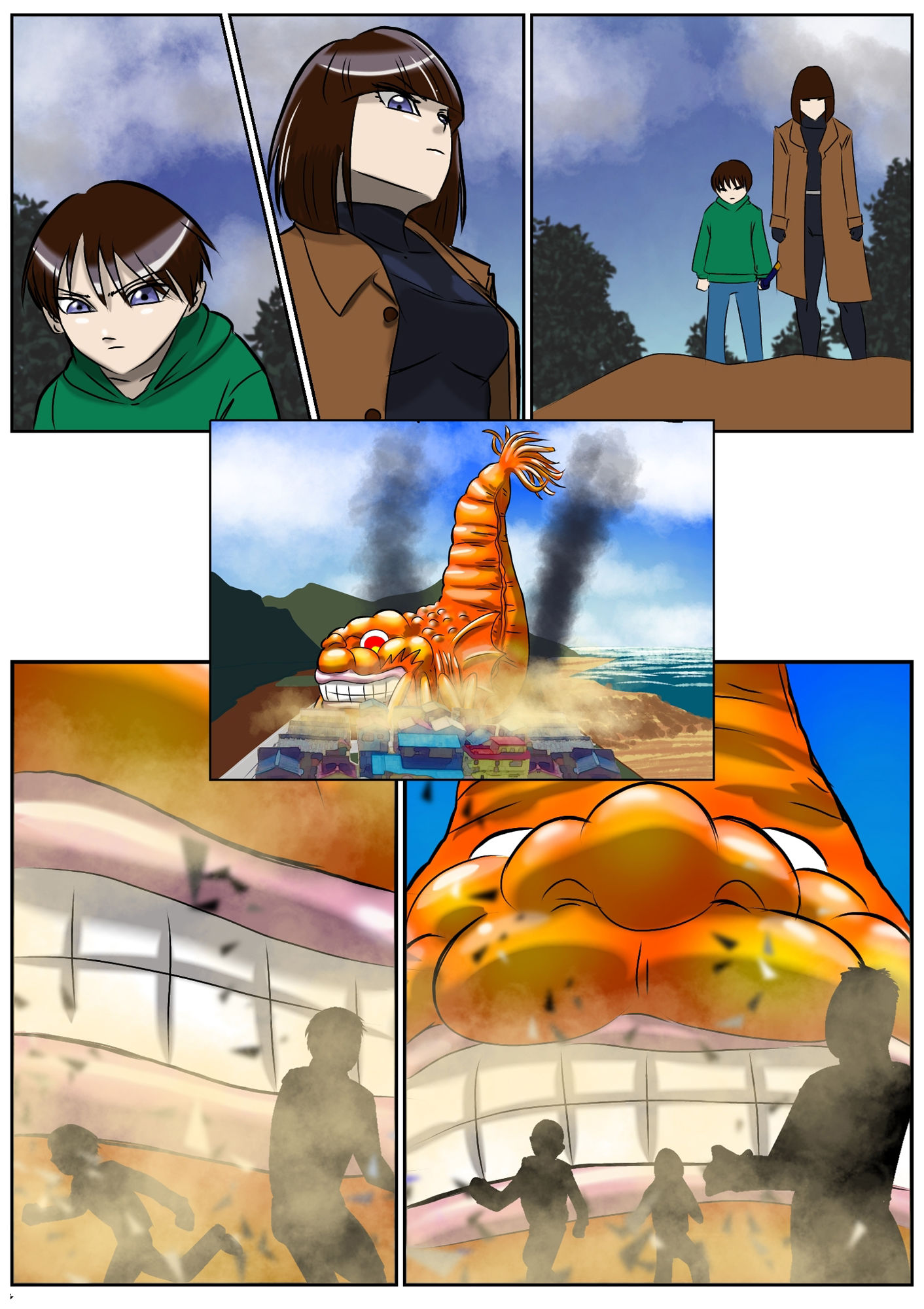 巨大ヒロインピンチ 戦神と剣の少年