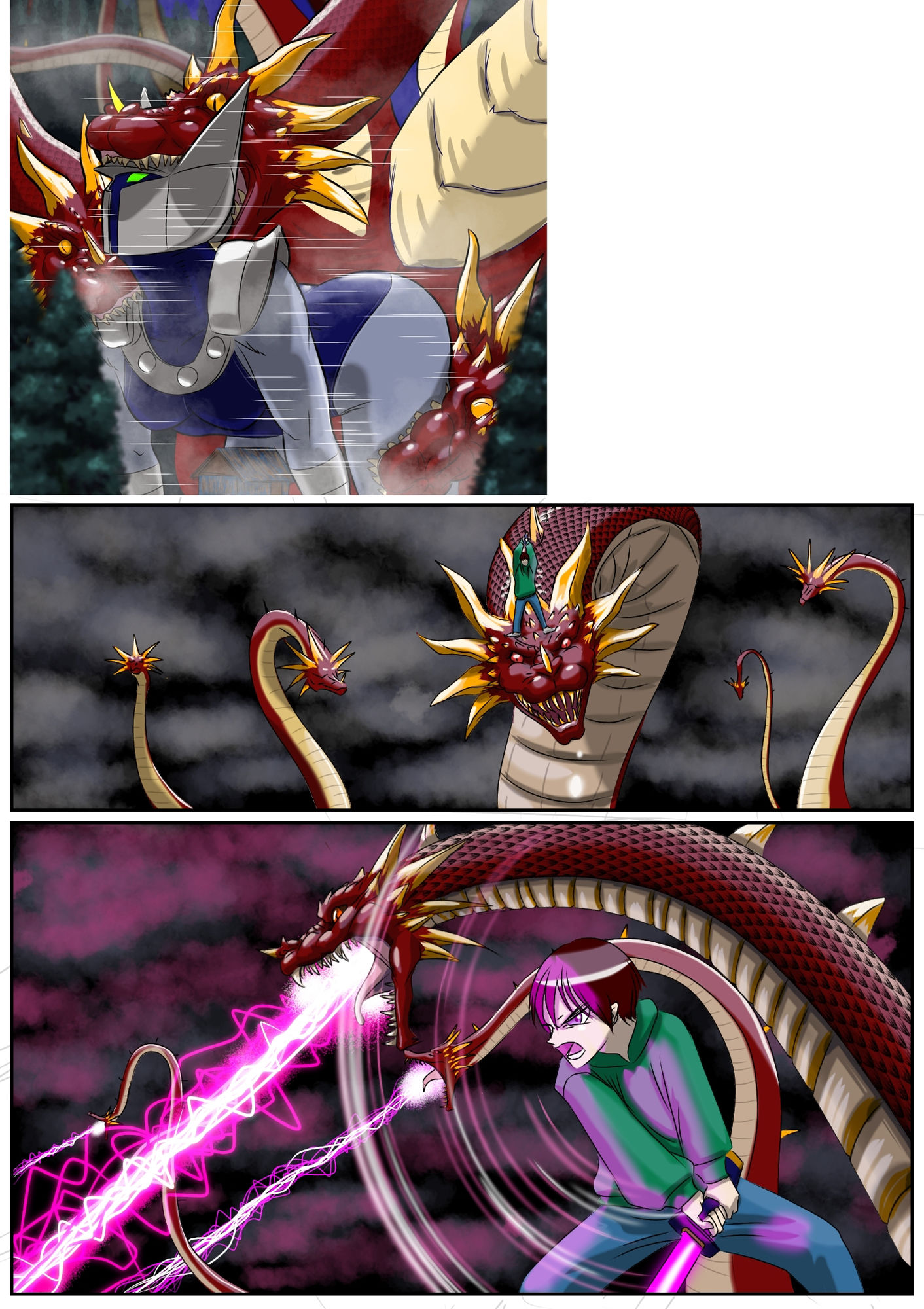 巨大ヒロインピンチ 戦神と剣の少年