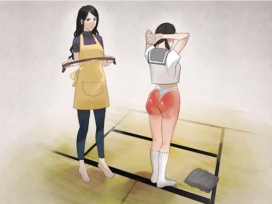 女子校生のお尻叩き