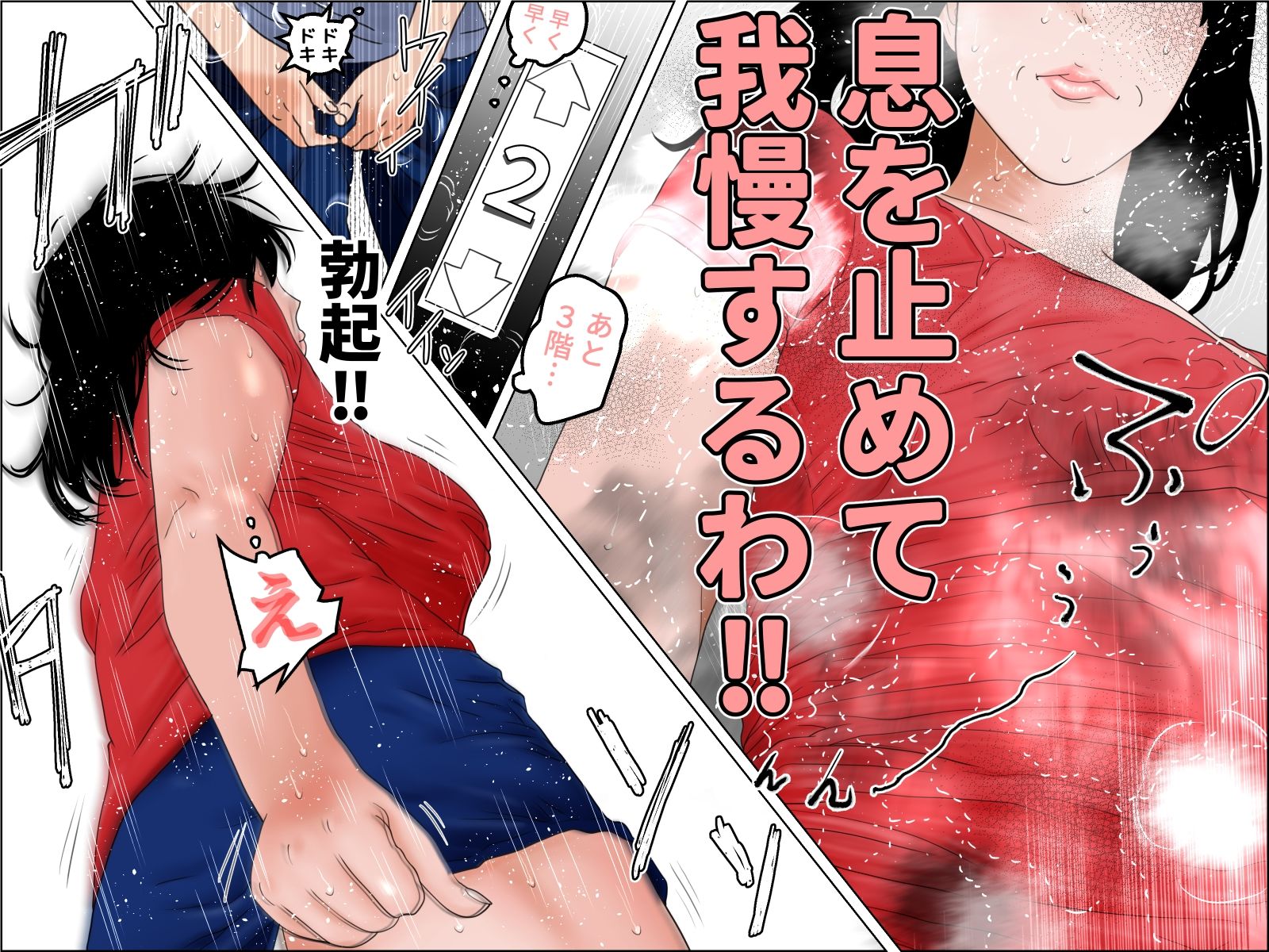 密室エレベーター 産後処女の母乳人妻