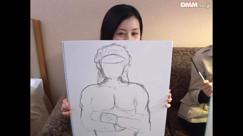 【AIリマスター版】素人ギャルに男優の裸体をデッサンして下さい。