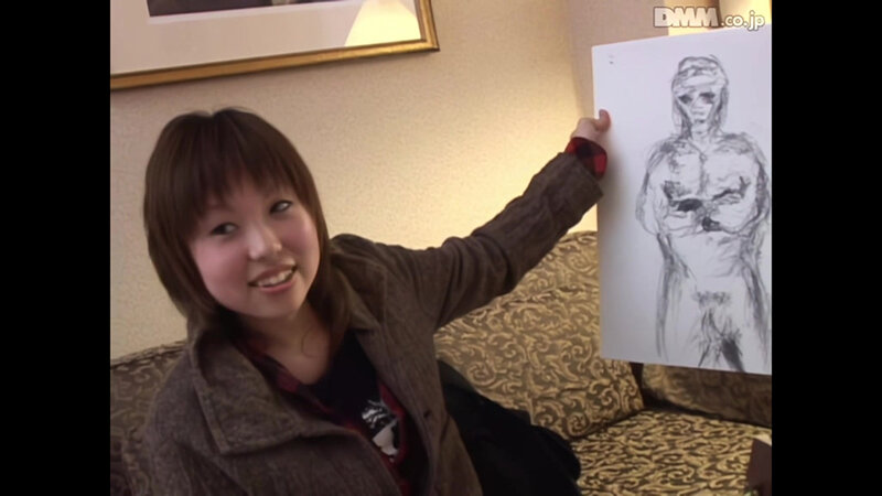 【AIリマスター版】素人ギャルに男優の裸体をデッサンして下さい。