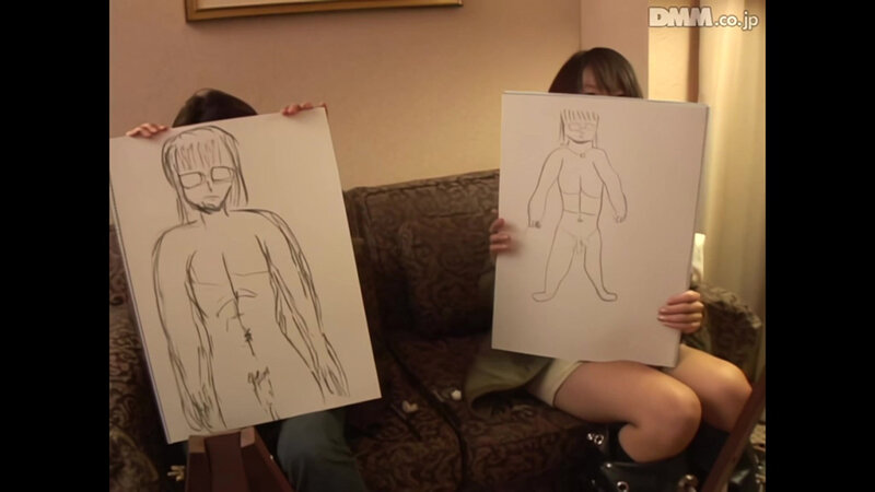 【AIリマスター版】素人ギャルに男優の裸体をデッサンして下さい。