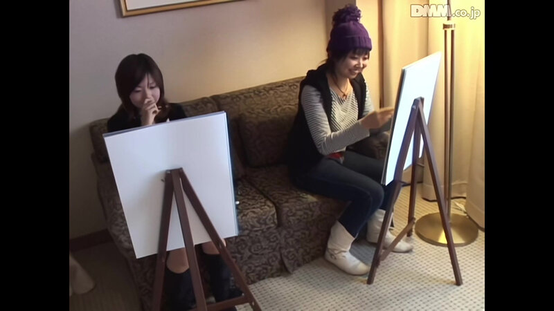 【AIリマスター版】素人ギャルに男優の裸体をデッサンして下さい。