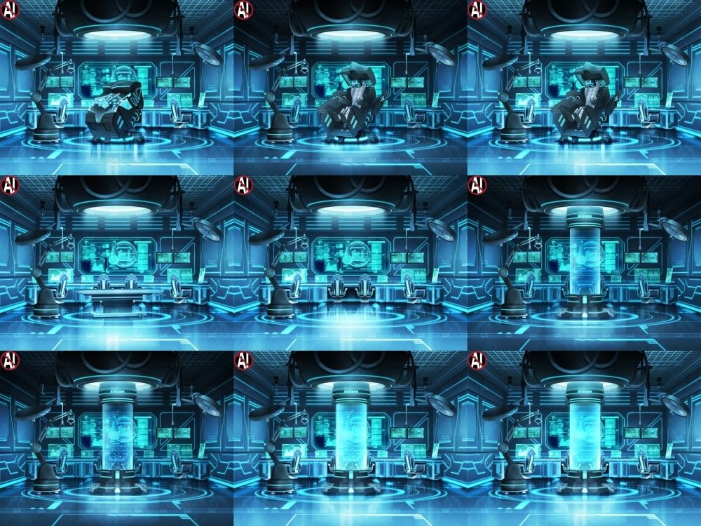 みにくる背景CG素材集R『未来編』part02-Blue×Black-A