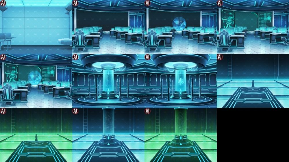 みにくる背景CG素材集R『未来編』part02-Blue×Black-A