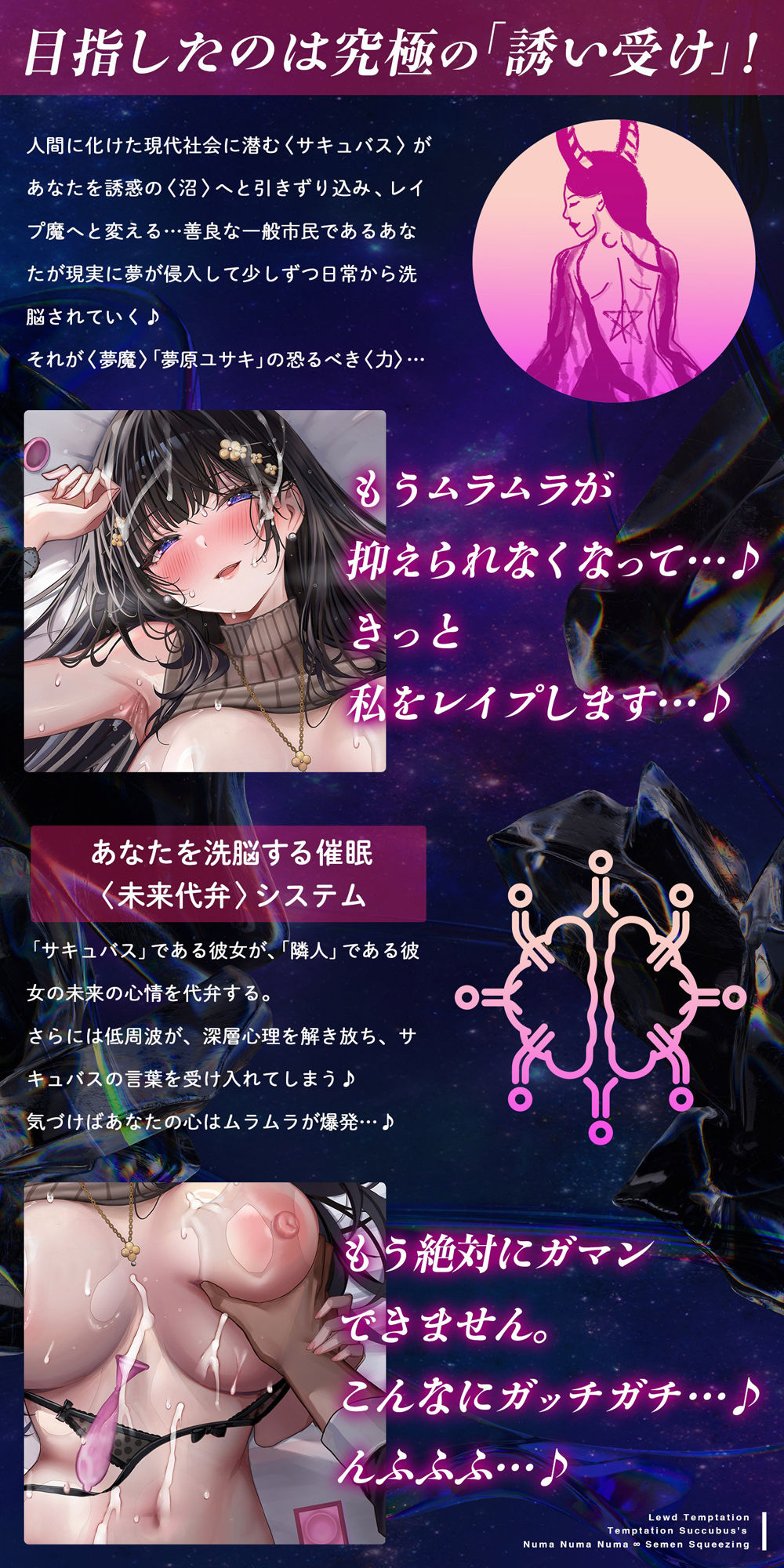 【誘い受け催●】淫惑テンプテーション〜誘惑サキュバスの沼沼沼∞搾精〜【未来代弁】