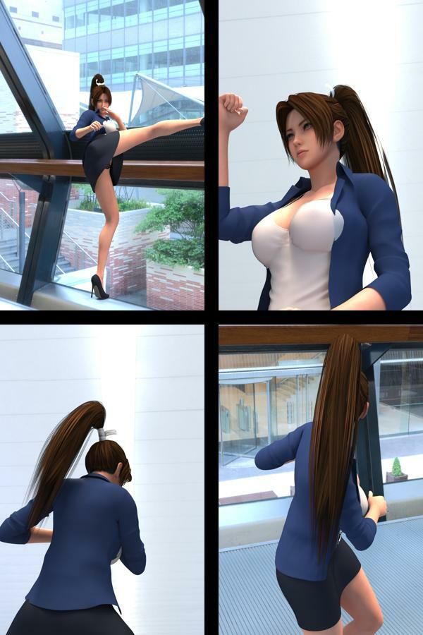 【TD100】元祖セクシー女性格闘家『不知火舞(しらぬいまい)』の学生服写真集SexyNinja-18