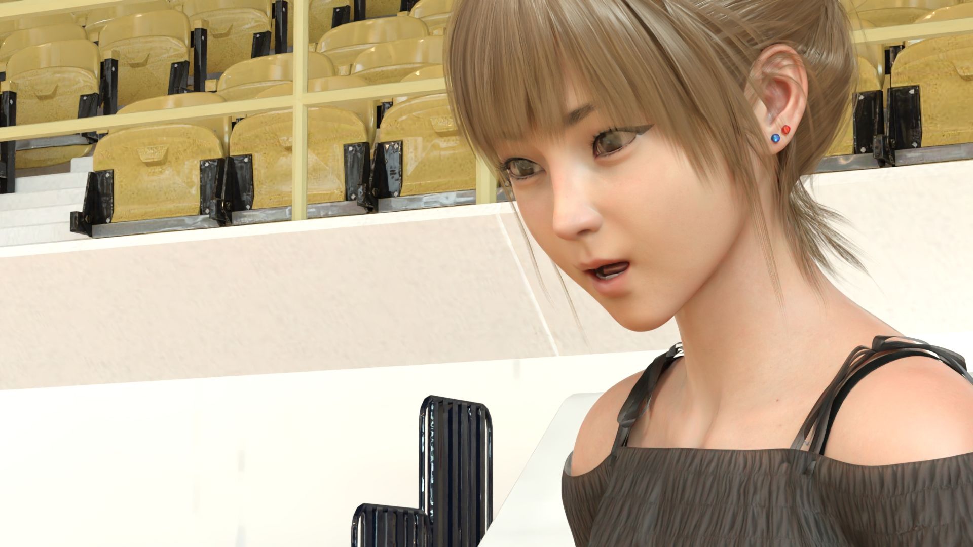 【▲100】生徒会長 一ノ瀬廻里・朝の全校演説後の準備運動『珍粕体操(ちんかすたいそう)』 Vol.003(PV03:ピンクサテン地ド派手ヒョウ柄パンティ編)