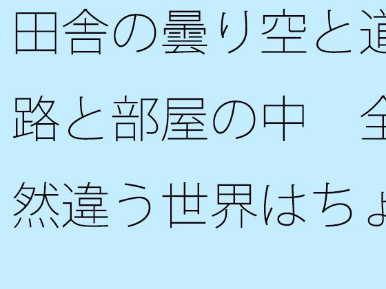 田舎の曇り空と道路と部屋の中 全然違う世界はちょっとだけ向こうにある・・・