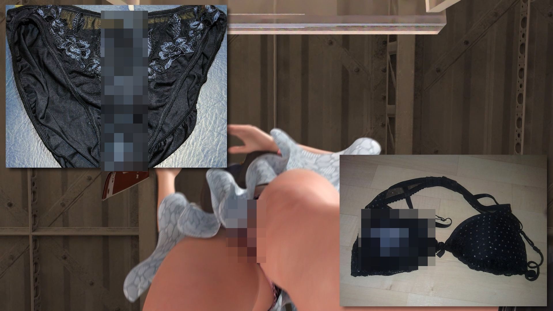 【▲100】生徒会長 一ノ瀬廻里・朝の全校演説 4th-Season Vol.005（『水泳の授業中、更衣室に入った何者かに自分のパンティとブラ両方に射精された件』（日本語版）:黒色の大人っぽいレース入りパンティ＆ブラ編）