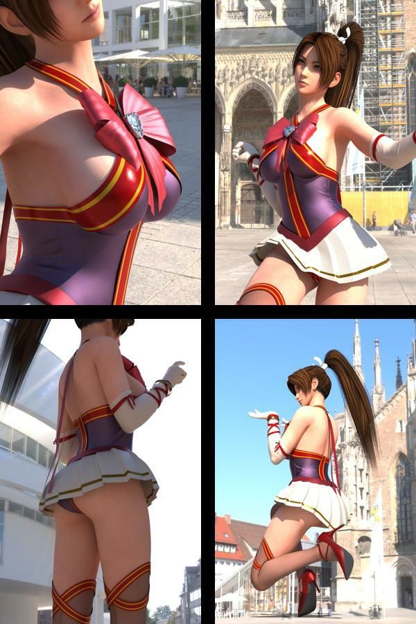 【TD100】元祖セクシー女性格闘家『不知火舞（しらぬいまい）』の学生服写真集SexyNinja-28