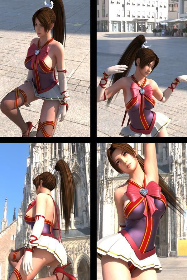 【TD100】元祖セクシー女性格闘家『不知火舞（しらぬいまい）』の学生服写真集SexyNinja-28