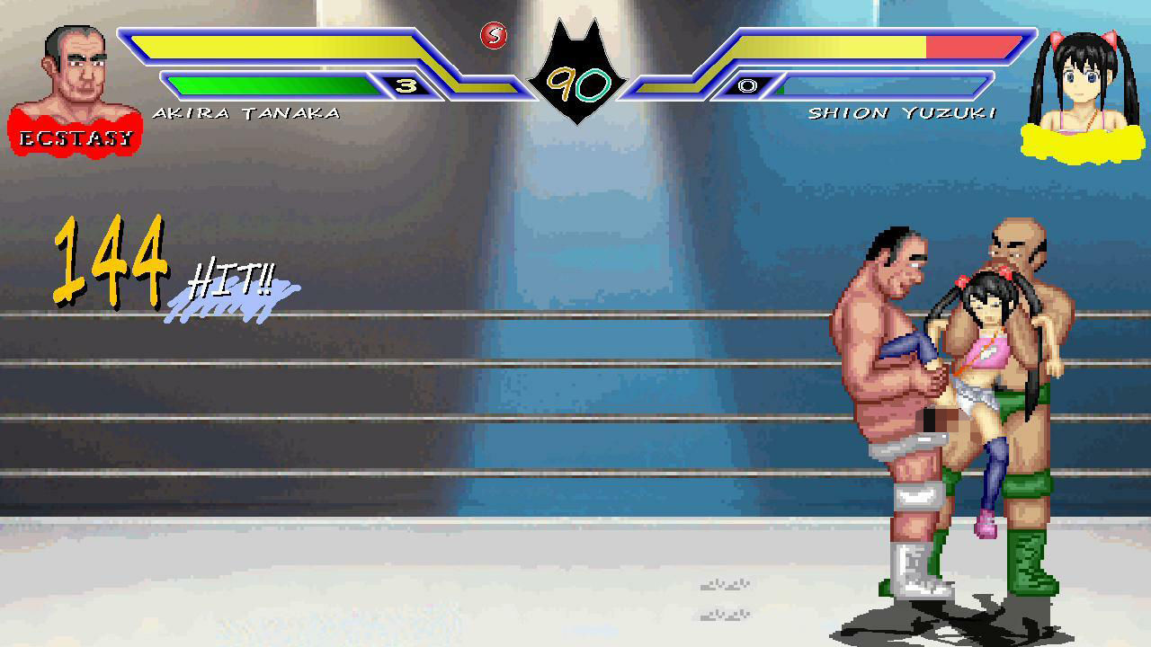 アイドルとオッサンのエッチなプロレス