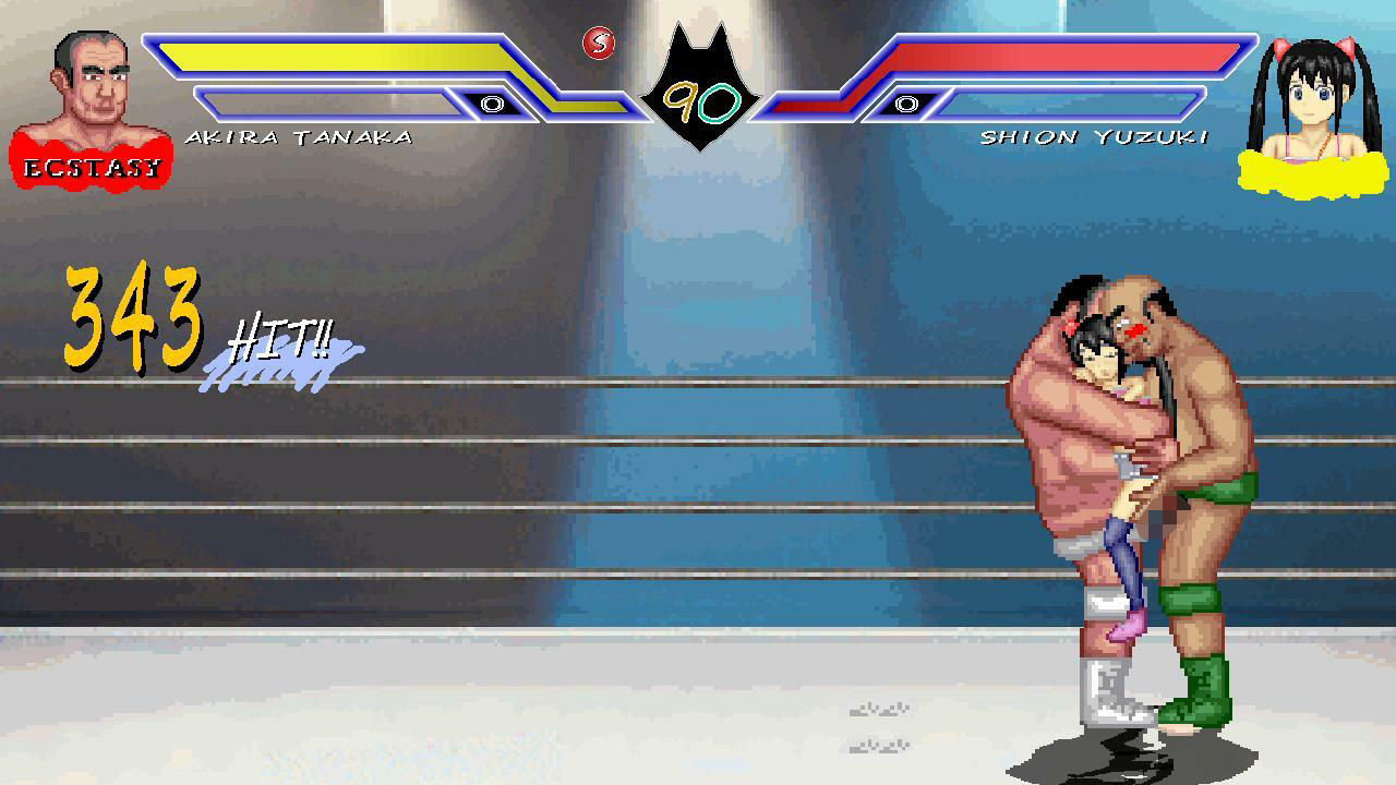 アイドルとオッサンのエッチなプロレス