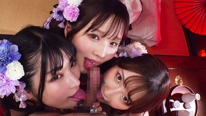 迷い込んだ先は極上の遊郭…魔性のささやきと舐め吸いでとことん焦らす極乳ハーレム遊廓